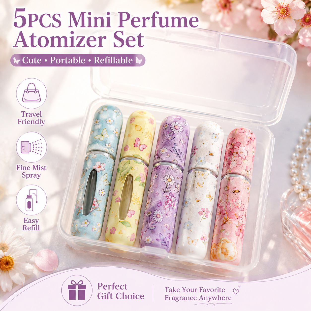 Perfume Fragrance Direct - 5pcs 봄 꽃 향기 스프레이 병