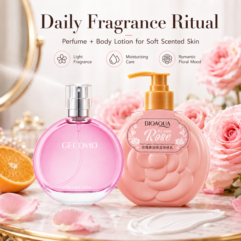 게코모 여성 향수 세트 50ml + 로즈 바디 로션,  - Perfume Fragrance Lotion 리뷰 및 가격