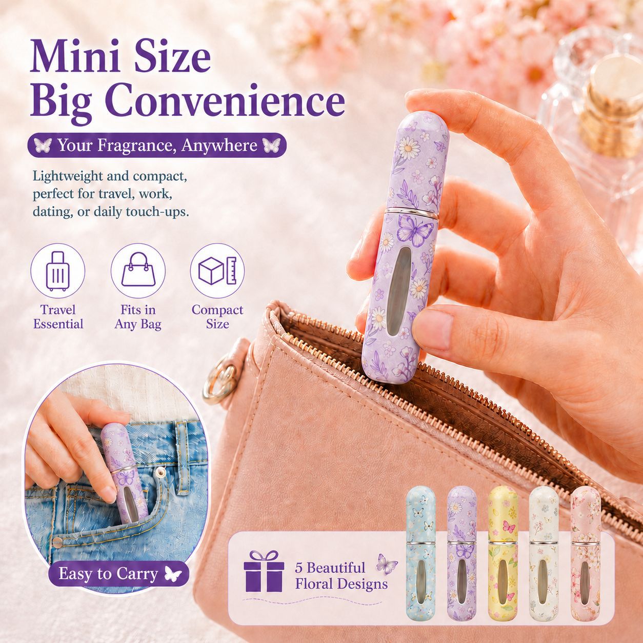 5pcs 봄 꽃 향기 스프레이 병 선물 상자 휴대용 바 - Perfume Fragrance Direct 리뷰 및 가격